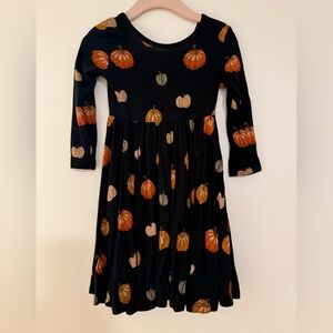 Kyte Baby Long sleeved Pumpkin Print Twirl Dress